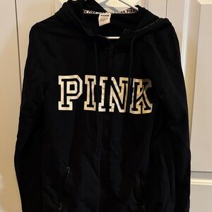 Victoria's Secret Black Zip-Up Hoodie